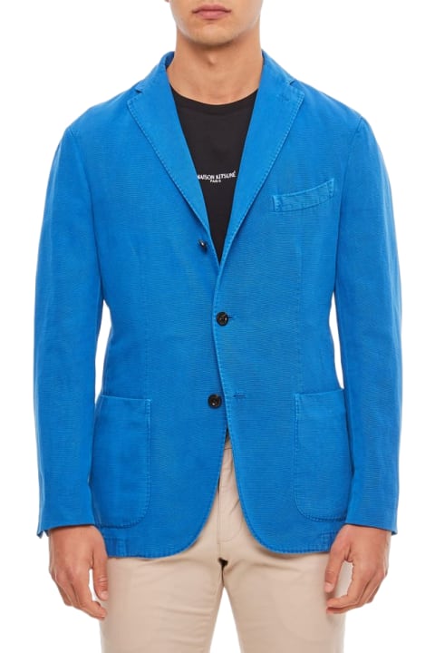 Boglioli Coats & Jackets for Men Boglioli Single-breasted Jacket 2 Buttons In Cotton Canvas