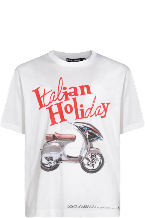 【関税・送料込み】DOLCE & GABBANA WHITE COTTON T-SHIRT Dolce & Gabbana White Cotton T-shirt | italist