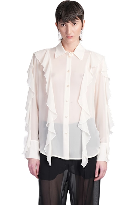 Blumarine Topwear for Women Blumarine Shirt In Beige Silk
