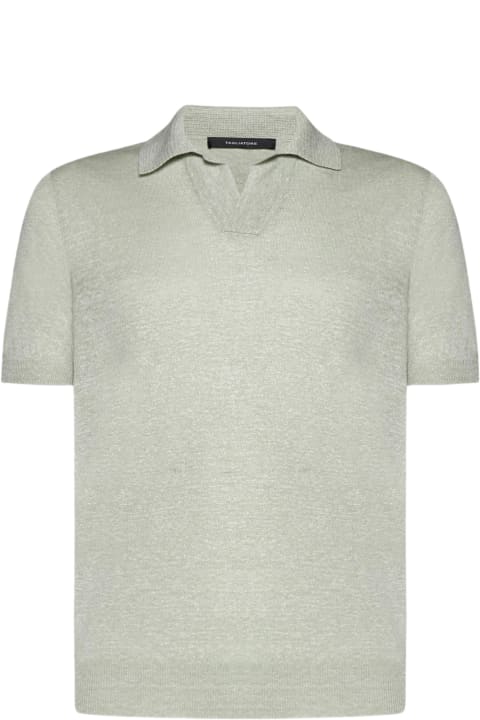 Tagliatore for Men Tagliatore Linen And Cotton Polo Shirt
