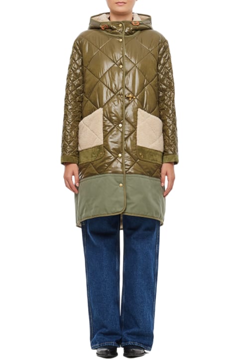 Fay for Women Fay Military 70's Quilted Parka Coat Fay