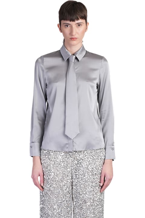 Fashion for Men Alice + Olivia Brady Shirt In Grey Silk