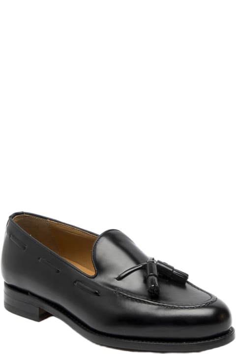 Loafers & Boat Shoes for Men Berwick 1707 Black Leather Tassel Loafer