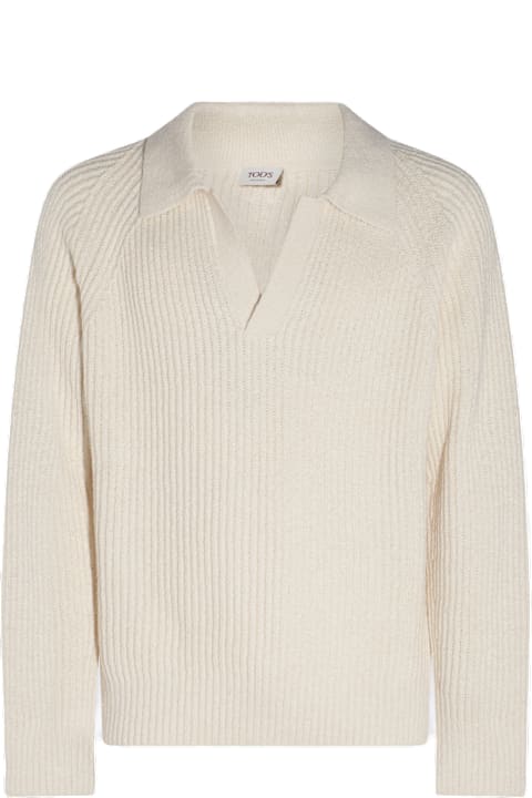 Tod's for Men Tod's White Cotton Knitwear