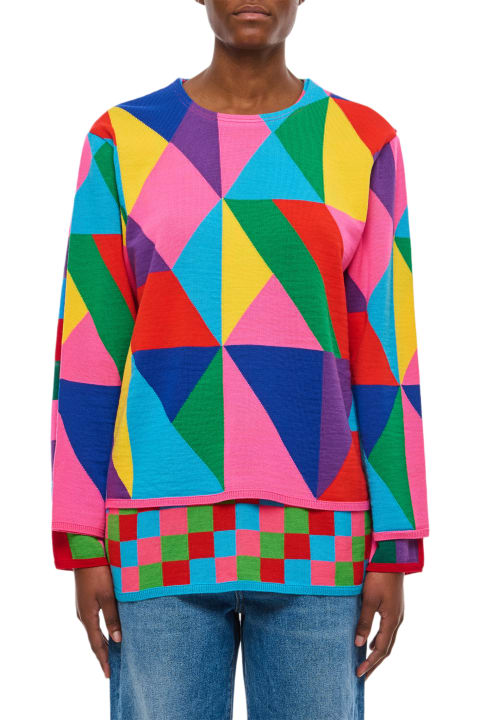 Comme des Garçons Sweaters for Women Comme des Garçons Double Layer Pattern Sweater