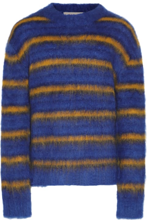 Marni Sweaters for Men Marni Blue And Yellow Wool Knitwear