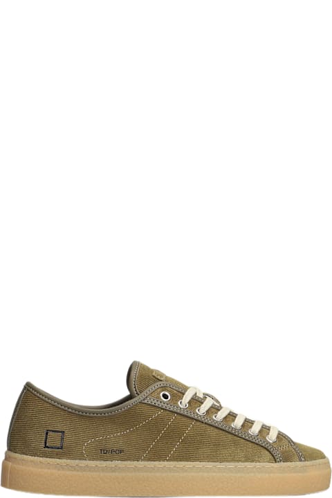 D.A.T.E. Tender Pop Sneakers In Green Suede