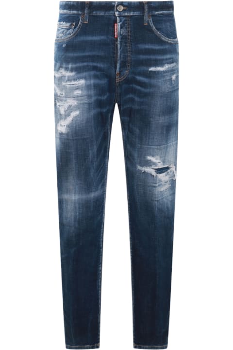 Fashion for Women Dsquared2 Dark Blue Cotton Denim Jeans