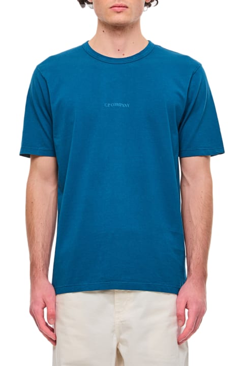 C.P. Company Topwear for Men C.P. Company Jersey Resist Dyed Logo T-shirt