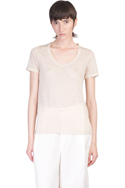 120% Lino Clothing for Women 120% Lino T-shirt In Beige Linen