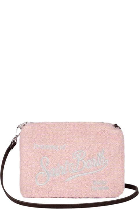 Homeware MC2 Saint Barth Parisienne Pink Knit Boucle Cross-body Pouch Bag