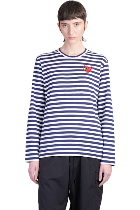Comme des Garçons Play for Women Comme des Garçons Play T-shirt In Blue Cotton