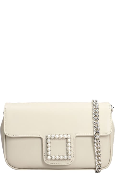 Roberto Festa Shoulder Bags for Women Roberto Festa Lunette Shoulder Bag In Beige Leather