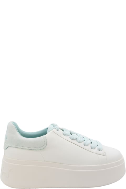 Wedges for Women Ash White Leather Sneakers