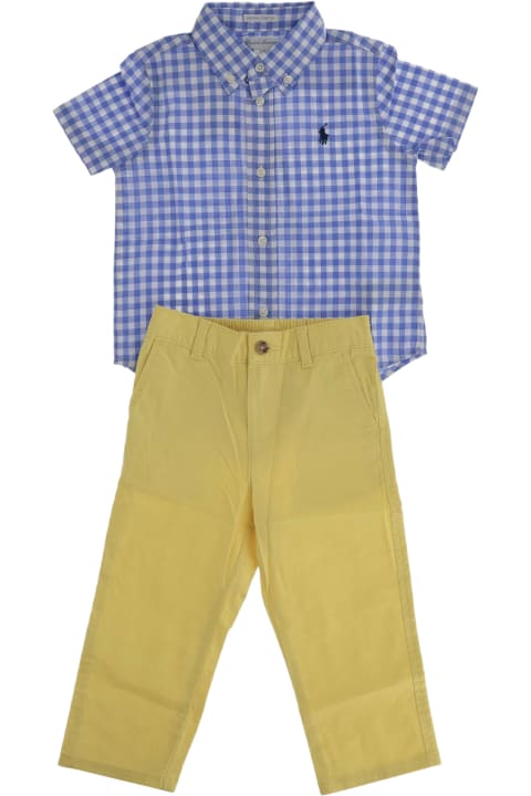 Polo Ralph Lauren Bodysuits & Sets for Baby Boys Polo Ralph Lauren Cotton Outfit Set