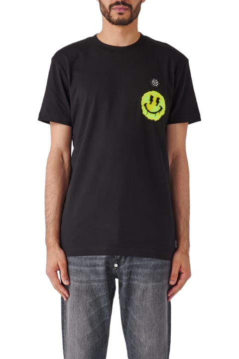 Philipp Plein Topwear for Men Philipp Plein T-shirt Round Neck Ss Smile T-shirt