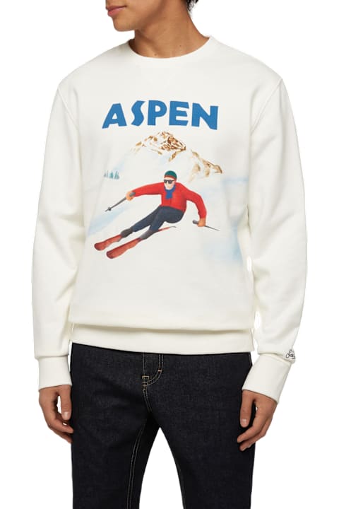 Homeware MC2 Saint Barth Cotton Fleece Sweatshirt Soho With Aspen Postcard Print