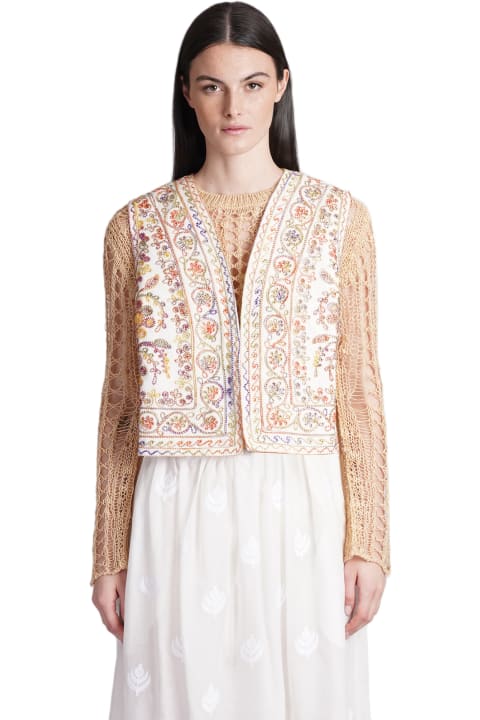Antik Batik Coats & Jackets for Women Antik Batik Neil Vest In Beige Cotton