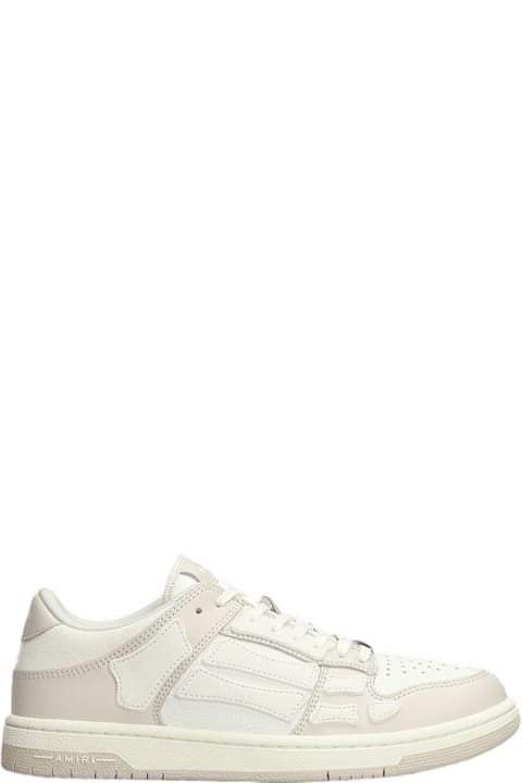 AMIRI for Men AMIRI Skel Top Low Sneakers In Beige Leather