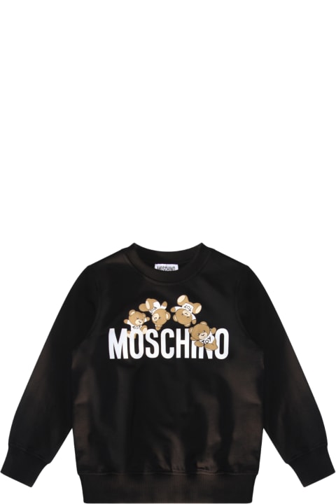ウィメンズ Moschinoのニットウェア＆スウェットシャツ Moschino Black Multicolour Cotton Sweatshirt