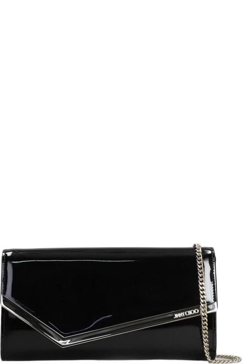 Jimmy Choo Luggage for Women Jimmy Choo Emmie Clutch In Black Leather