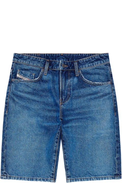 Diesel Pants for Men Diesel 0dqag Slim Short Mid blue denim short - Slim Short