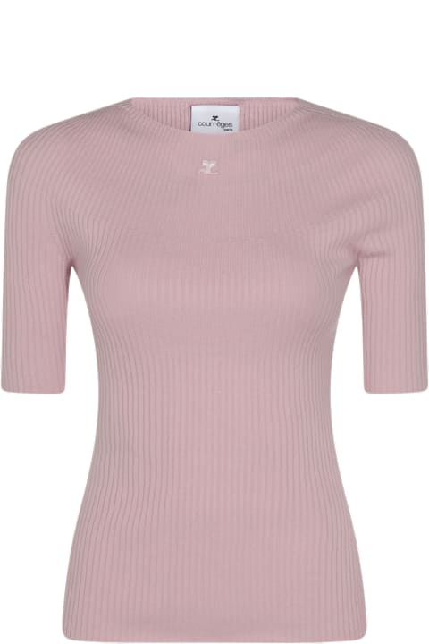 Courrèges Sweaters for Women Courrèges Pink Cotton Knitwear