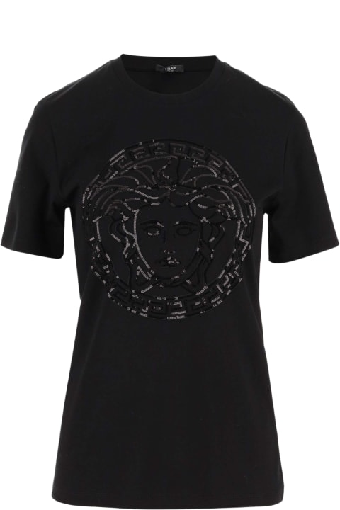 Topwear for Women Versace Cotton T-shirt With Logo