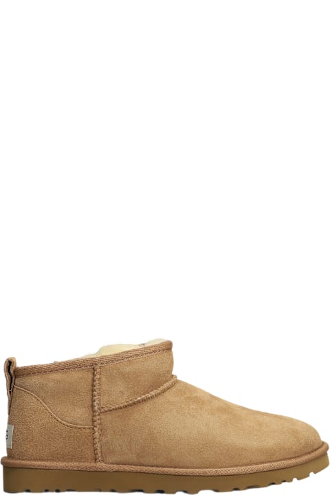 أدوات منزلية UGG Classic Ultra Mini Low Heels Ankle Boots In Leather Color Suede
