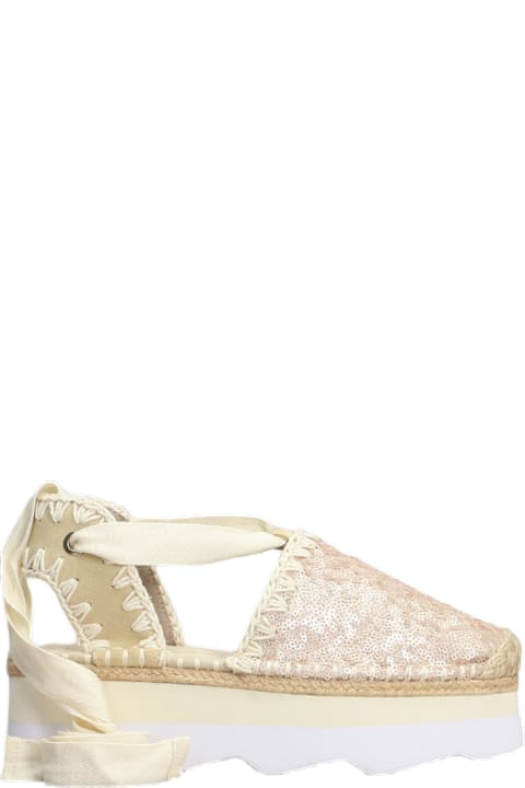 Mou Shoes for Women Mou Espa Sandal Espadrilles In Rose-pink Leather