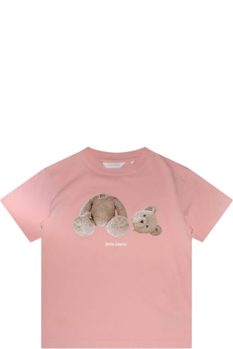 Palm Angels T-Shirts & Polo Shirts for Girls Palm Angels Pink Cotton T-shirt