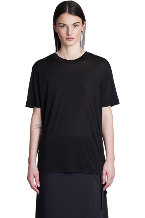 ウィメンズ新着アイテム Lemaire T-shirt In Black Silk