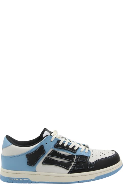 Sneakers for Men AMIRI Black, White And Light Blue Leather Sneakers