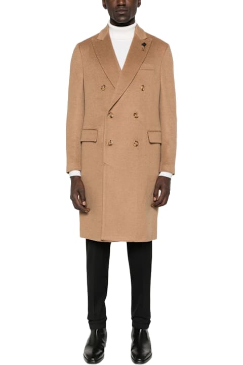 أدوات منزلية Lardini Lardini Beige Coat Double-breasted