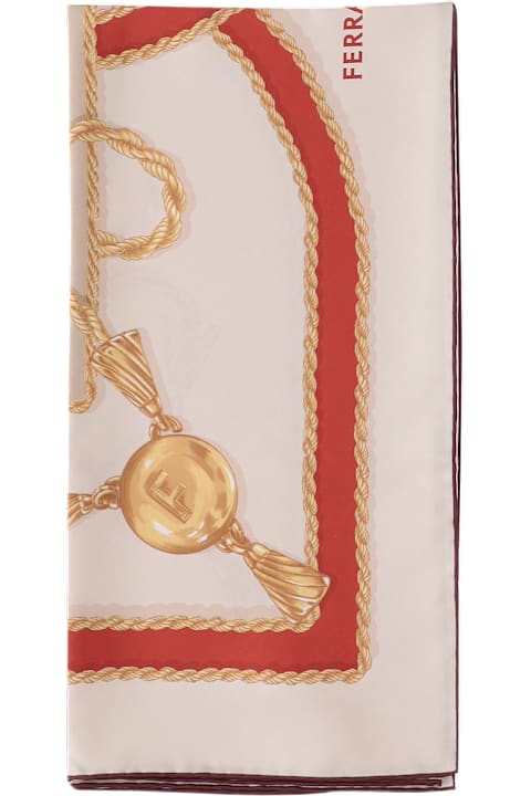 スカーフ Ferragamo Silk Scarf With Chains Pattern Ferragamo Silk Scarf With Chains Pattern | italist