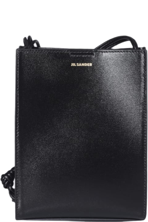 Jil Sander Shoulder Bags for Women Jil Sander Black Leather Tangle Crossbody Bag