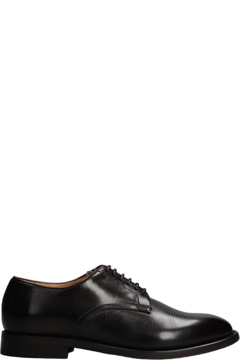 Lace Up Shoes In Dark Brown Leather