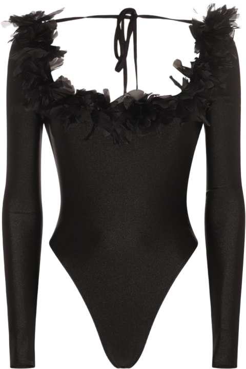 Underwear & Nightwear for Women Giuseppe di Morabito Black Stretch Bodysuit