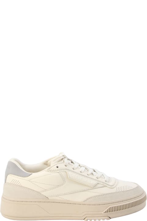 Reebok Kids Reebok White And Grey Leather C Ltd Sneakers
