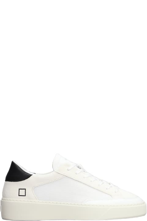 D.A.T.E. Sneakers for Men D.A.T.E. Levante Dragon Sneakers In White Suede And Fabric