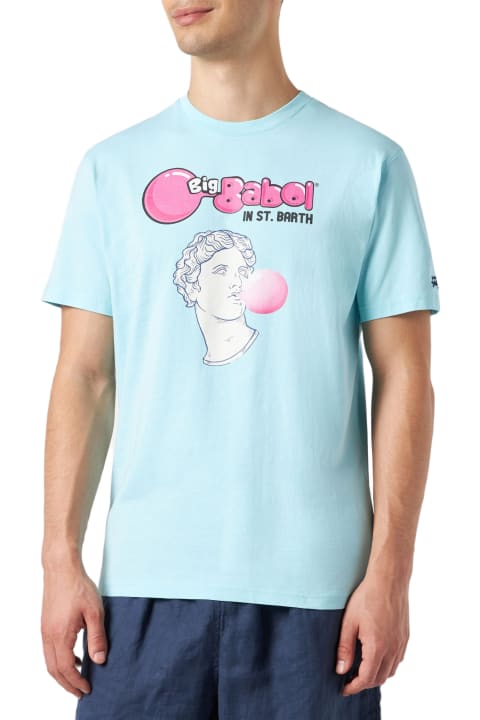 MC2 Saint Barth for Men MC2 Saint Barth Man Cotton T-shirt With Statue Big Babol Print | Big Babol® Special Edition