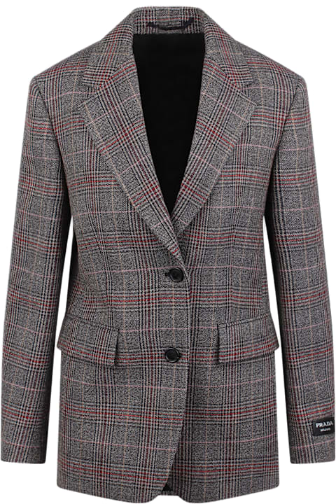 Prada Prince Of Wales Plaid Blazer | italist