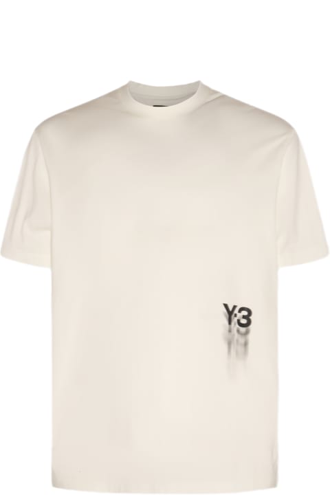 メンズ Y-3のトップス Y-3 Off White Cotton T-shirt
