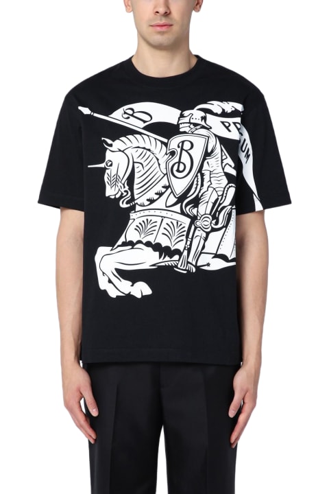Fashion for Men Burberry Black Cotton T-shirt With Ekd