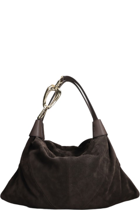 Zimmermann for Women Zimmermann Trampoline Small Shoulder Bag In Brown Suede