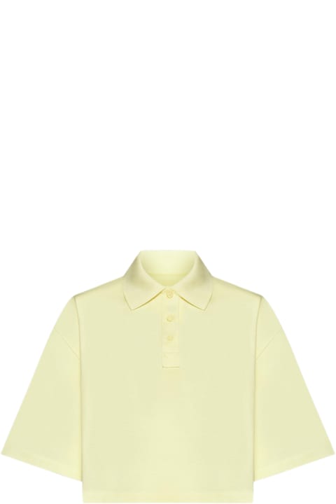Topwear for Women Bottega Veneta Cropped Cotton Polo Shirt