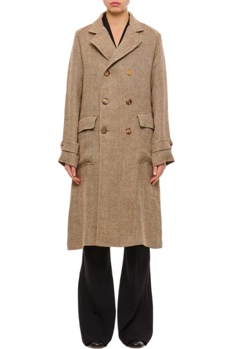 Ralph Lauren Coats & Jackets for Women Ralph Lauren Double-breasted Linen Coat