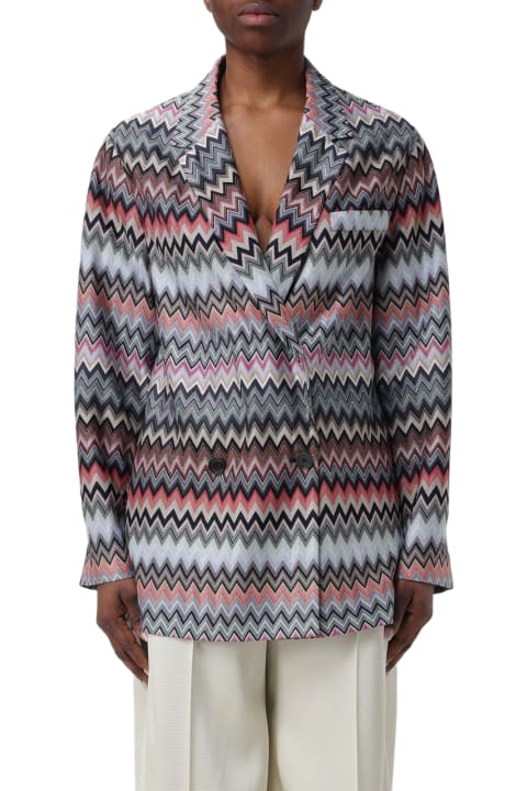 Missoni Coats & Jackets for Women Missoni Zig-zag Pattern Double-breasted Blazer Missoni