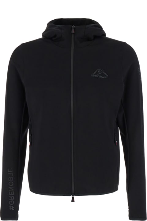 Moncler Grenoble for Men Moncler Grenoble Black Tech Fabric Sweatshirt