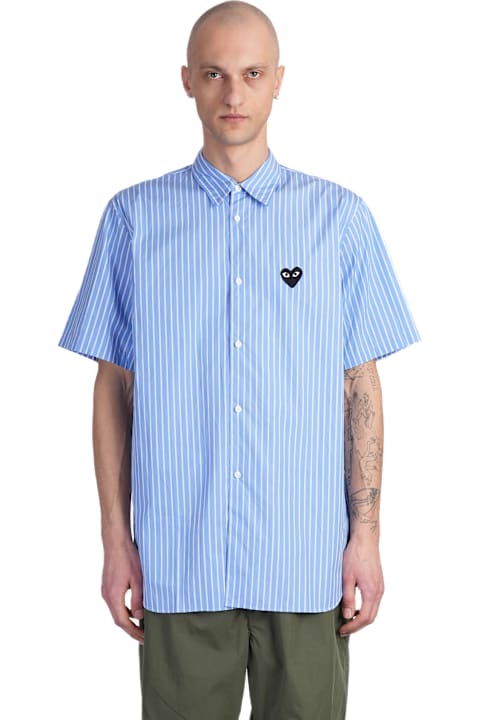 Comme des Garçons Play for Men Comme des Garçons Play Shirt In Cyan Cotton